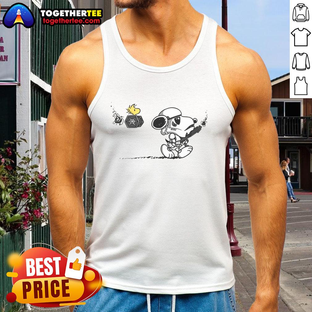 Top Snooptrooper Snoopy And Woodstock X Stormtrooper Star Wars T-Shirt - Image 4