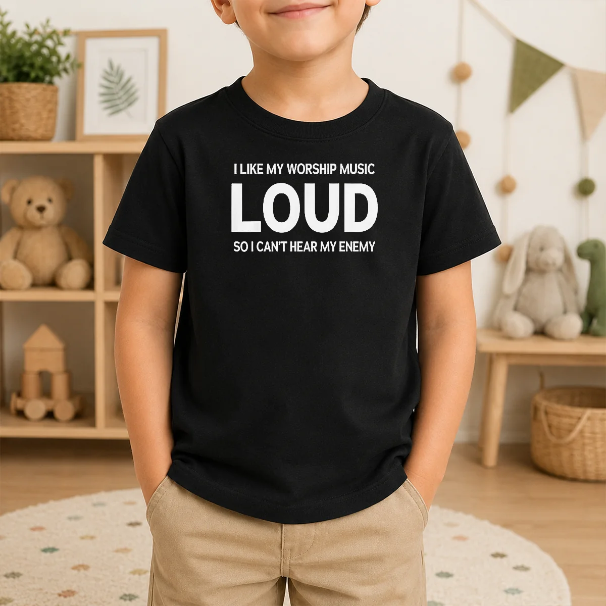 Pretty I Like My Worship Music Loud So I Can't Hear My Enemy Shirt - Image 9