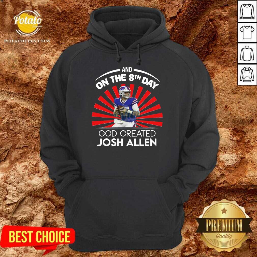 Original Buffalo Bills And On The 8th Day God Created Josh Allen Wyoming Football Shirt - Image 5