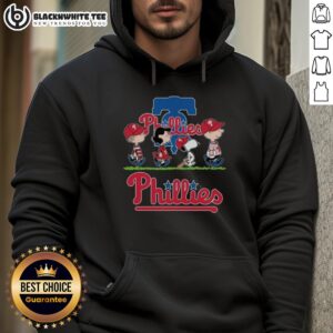 Alternative view of Cute Snoopy Charlie Brown Linus And Lucy Wearing Philadelphia Phillies Baseball Jersey T-Shirt