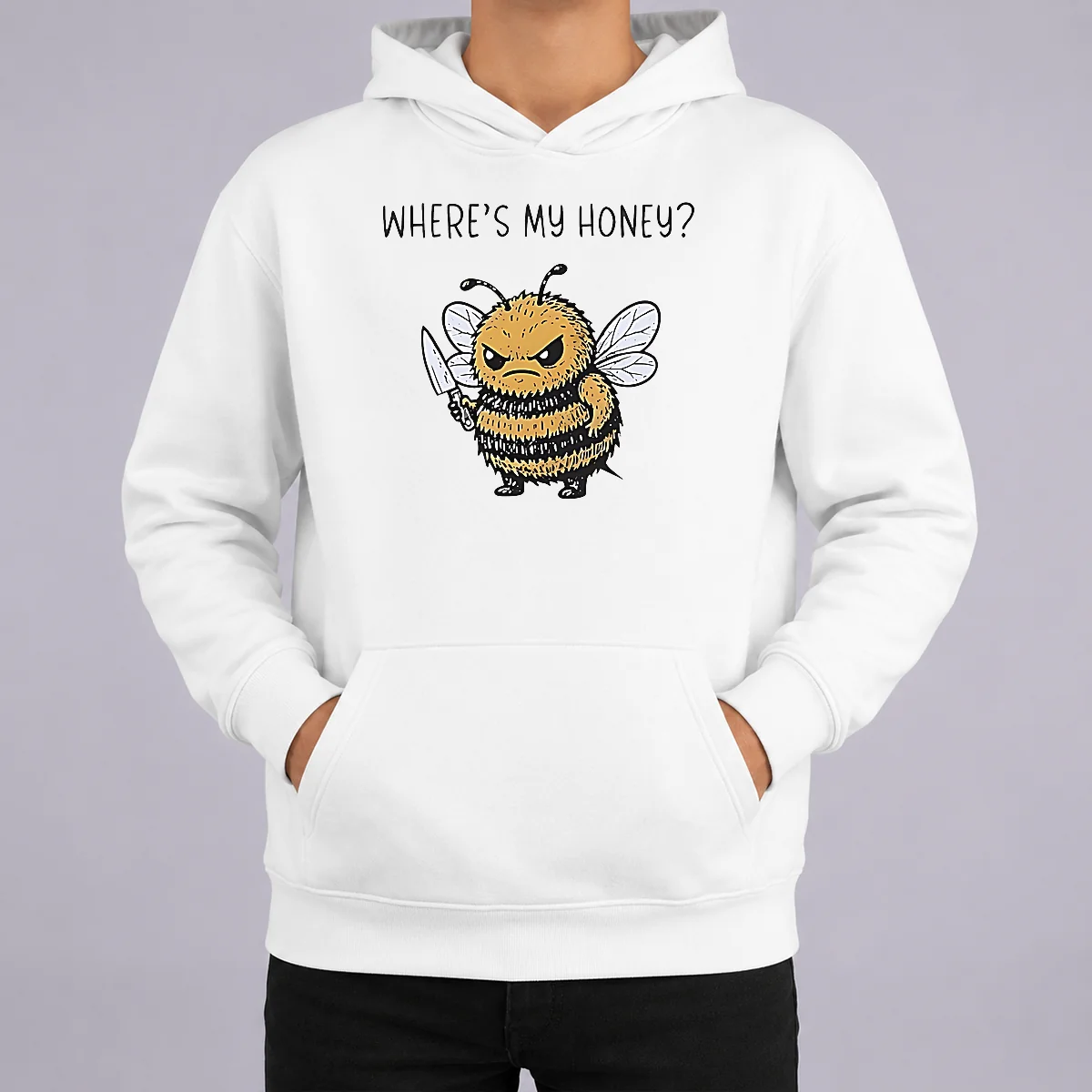 Nice Pretty Where's My Honey Angry Bee With A Knife Shirt - Image 5