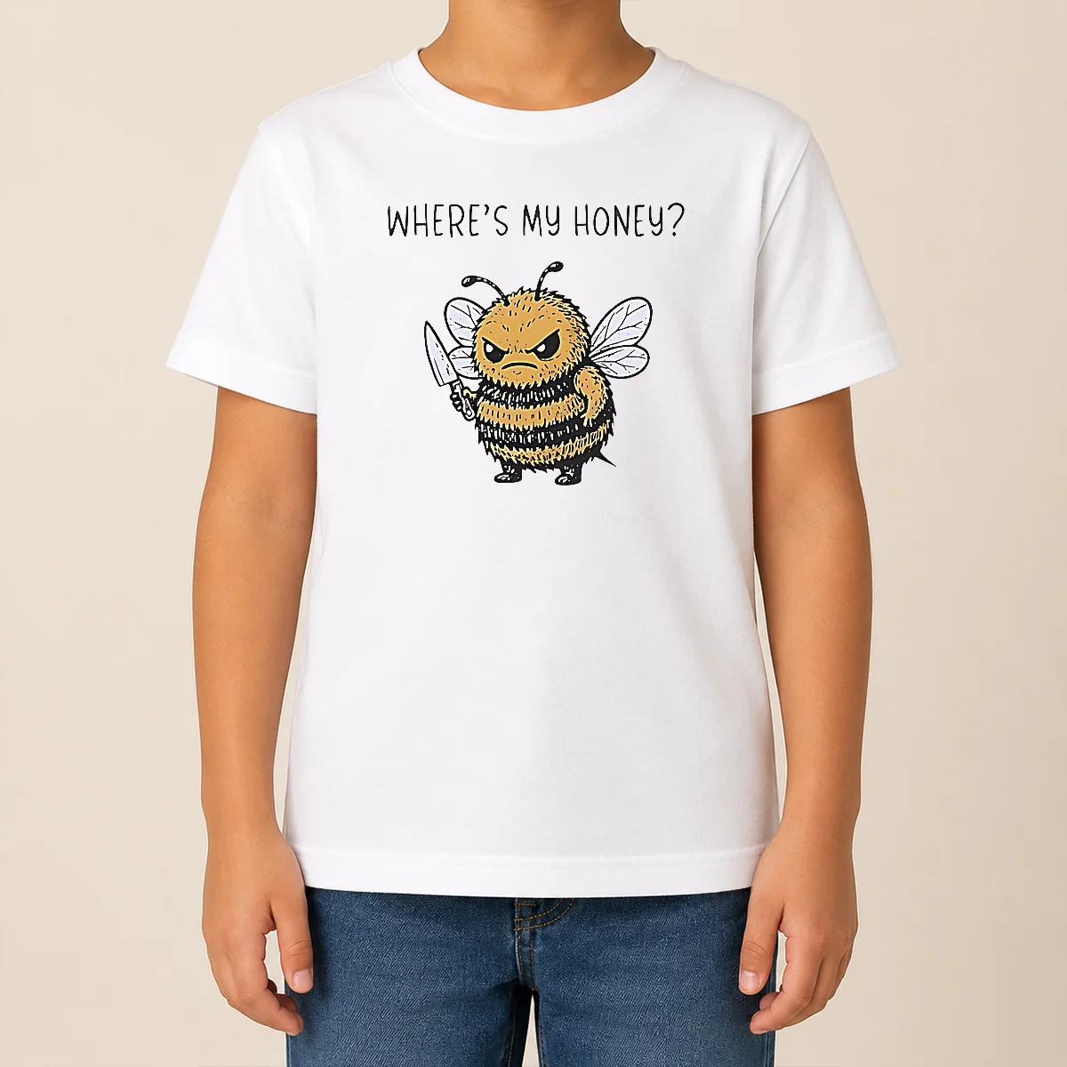 Nice Pretty Where's My Honey Angry Bee With A Knife Shirt - Image 9