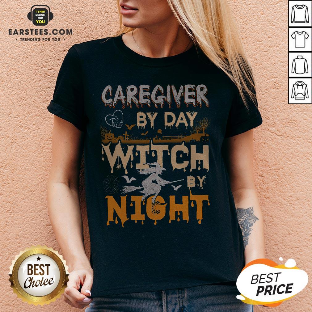 Premium Caregiver By Day Witch By Night Shirt - Image 4