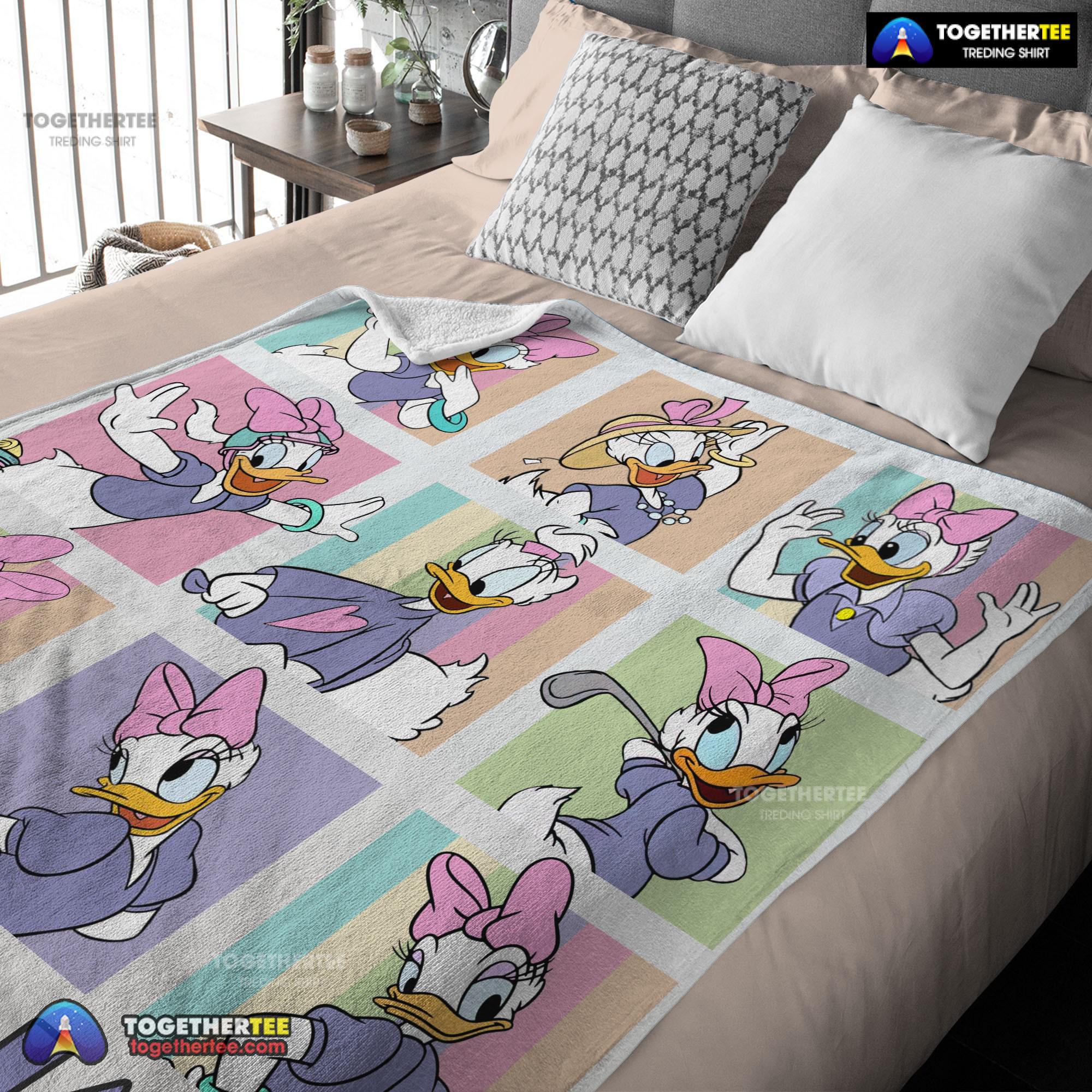 Official Disney Daisy Duck And Friends Daisy Duck Moods Blanket Customize Blanket - Image 2