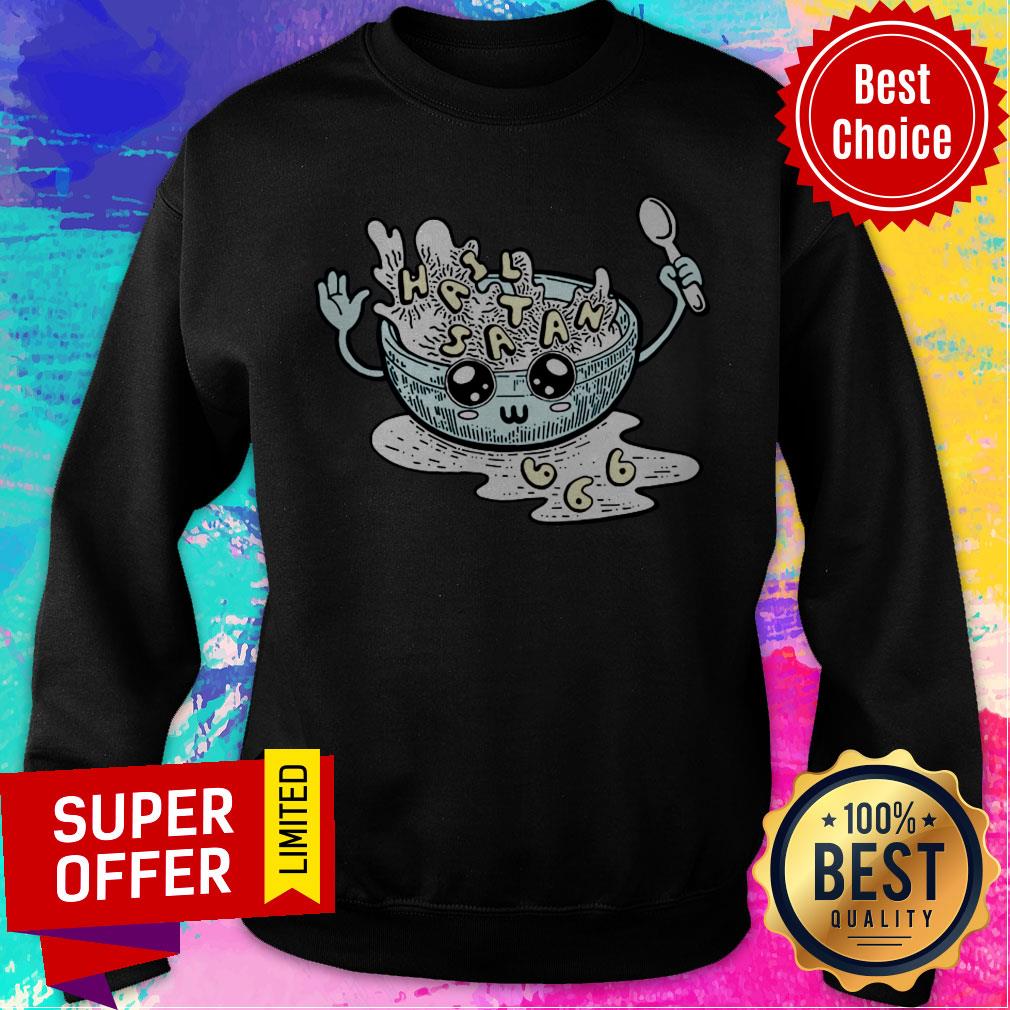 Awesome Palm Treat Hail Satan Est 666 Shirt - Image 2