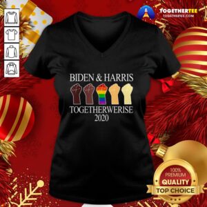 Alternative view of Funny LGBT Joe Biden Kamala Harris 2020 Hand Together We Rise Shirt