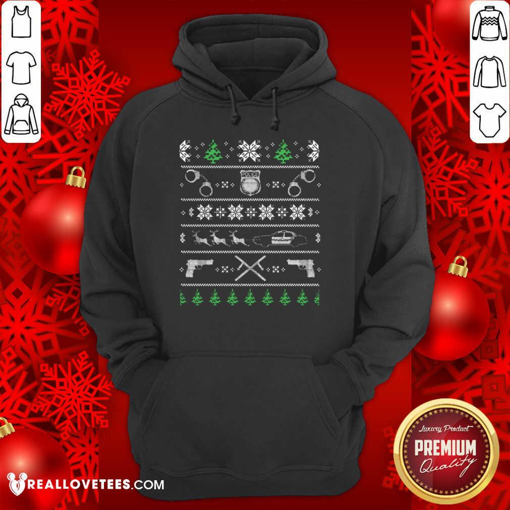 Good Best For Police Man Police Ugly Christmas Sweaters Shirt - Image 4