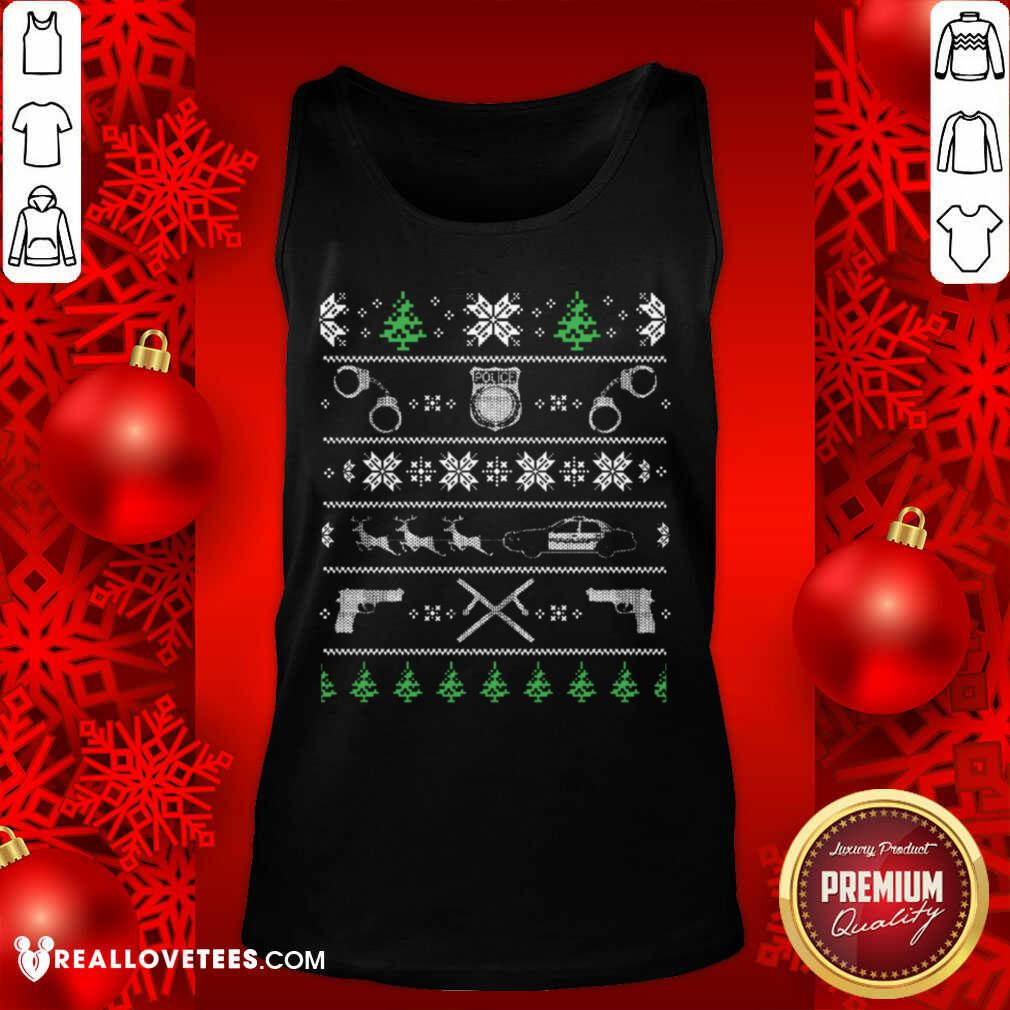 Good Best For Police Man Police Ugly Christmas Sweaters Shirt - Image 2
