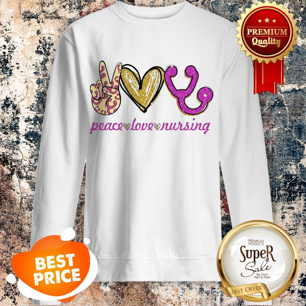 Nice Peace Love Nursing Shirt - Image 4