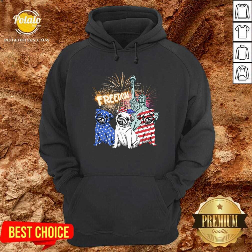 Three Pug Freedom 4th Of July Shirt - Image 5