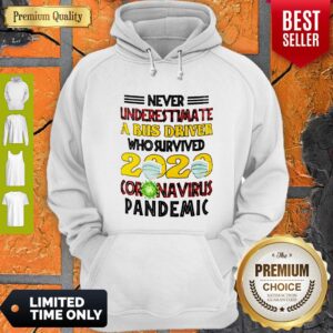 Alternative view of Nice Never Underestimate A Bus Driver Who Survived 2020 Coronavirus Pandemic Shirt
