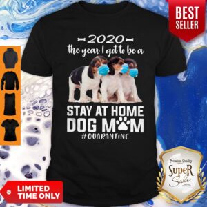 Top 2020 The Year I Got To Be A Stay At Home Pocket Beagle Dog Mom Quarantine Shirt