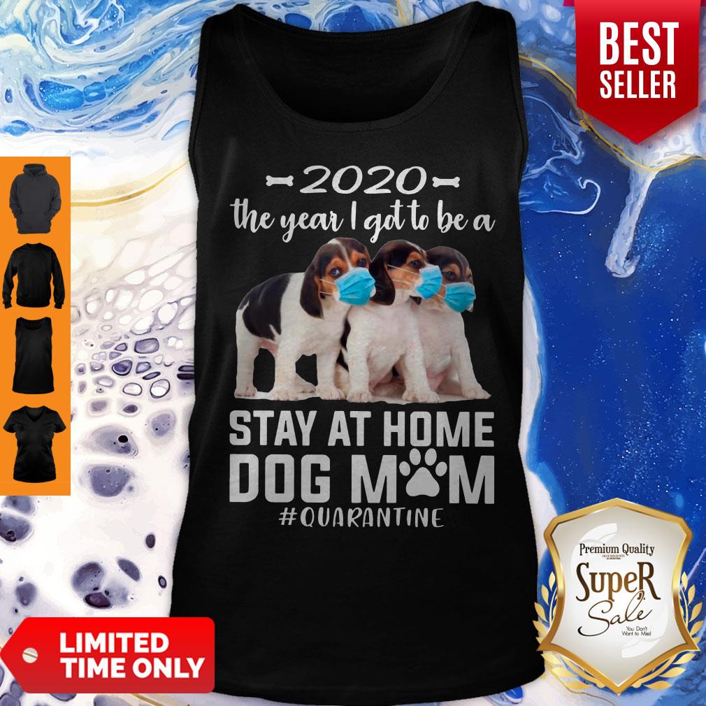 Top 2020 The Year I Got To Be A Stay At Home Pocket Beagle Dog Mom Quarantine Shirt - Image 2