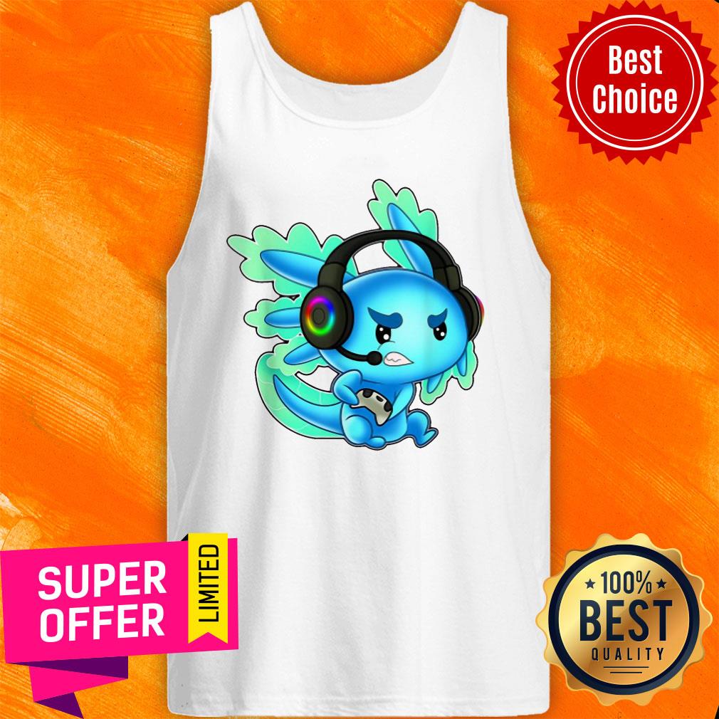 Nice Gamer Axolotl Gamesolotl Shirt - Image 3