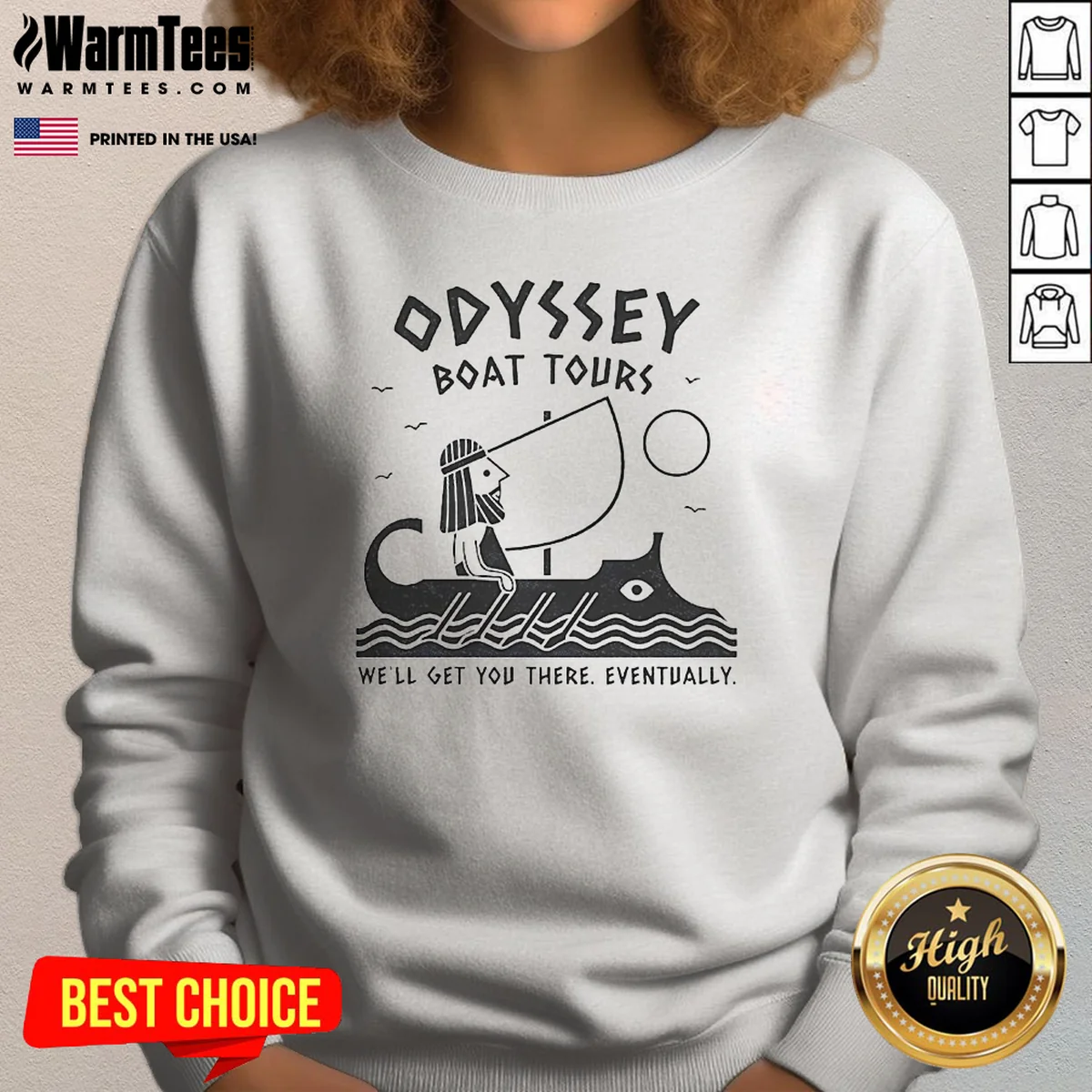 Nice Odysseus Odyssey Boat Tours We Will Get You There Eventually Shirt - Image 4