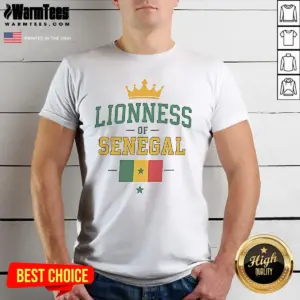 Official Lioness Of Senegal Flag And Crown National Shirt