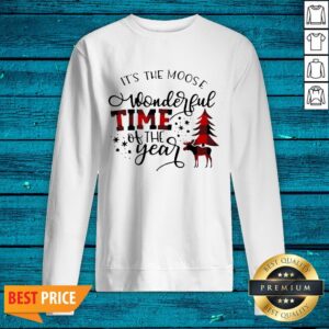 Alternative view of Sweet Plaid It's The Moose Wonderful Time Of The Year Christmas Shirt