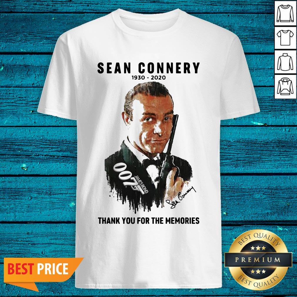 Top Sean Connery 007 1930 2020 Signature Thank You For The Memories Shirt