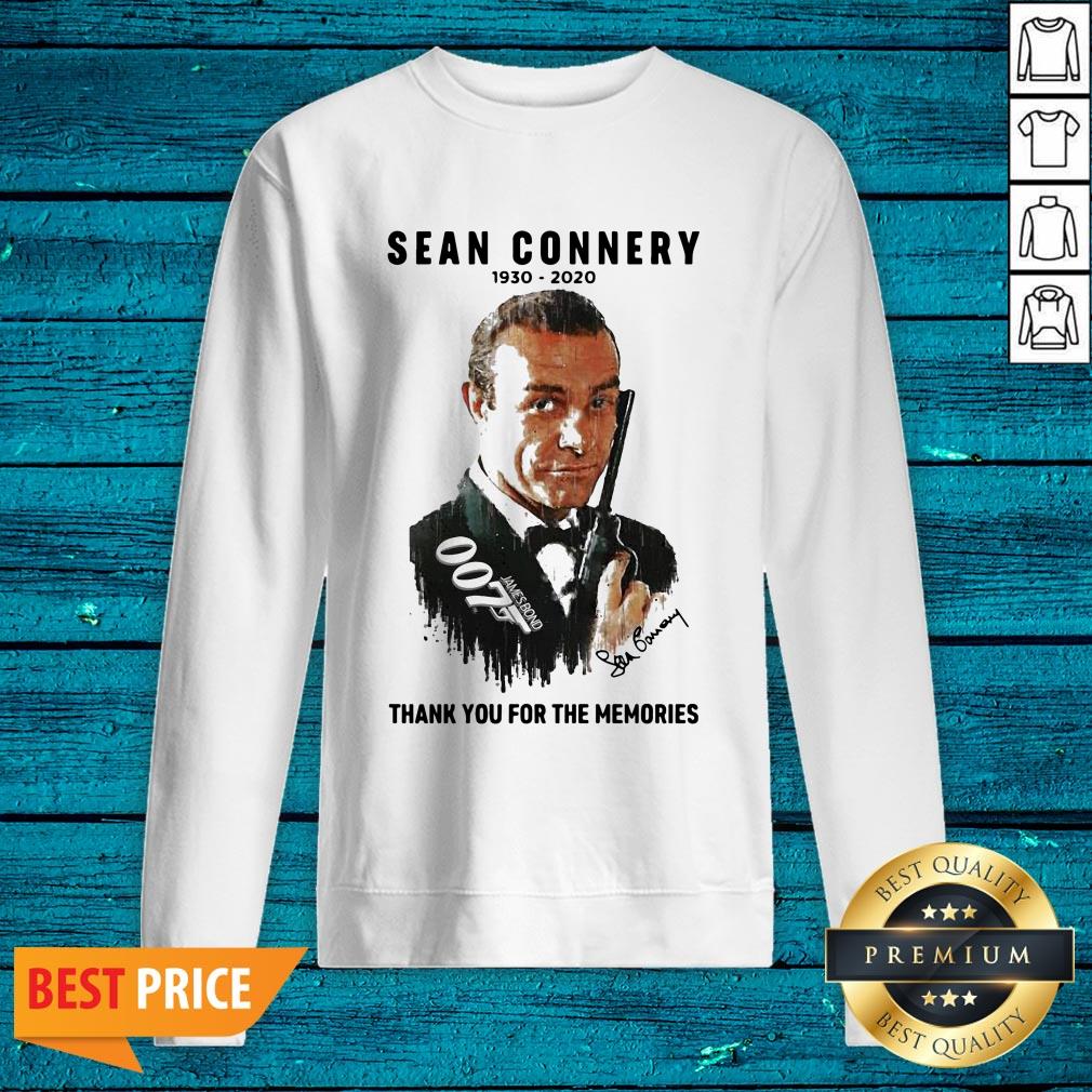 Top Sean Connery 007 1930 2020 Signature Thank You For The Memories Shirt - Image 4