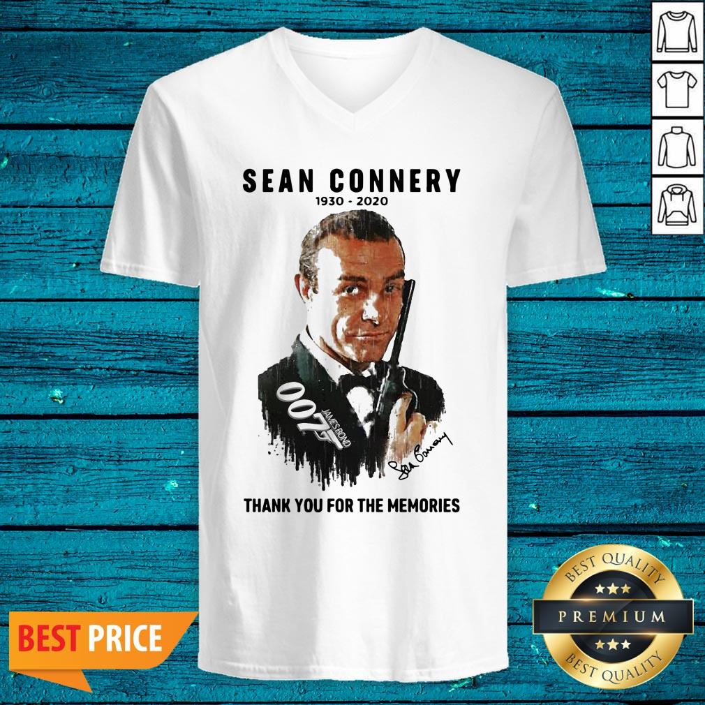 Top Sean Connery 007 1930 2020 Signature Thank You For The Memories Shirt - Image 2