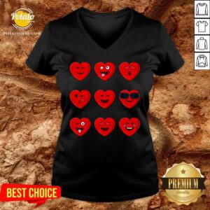 Alternative view of Nice Heart Emojis Valentines Day Funny Emoticons Boys Girls Kids Shirt