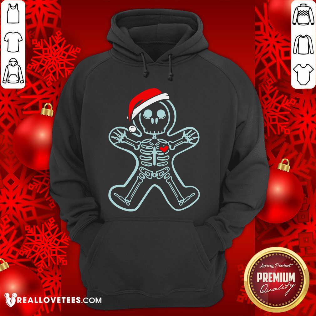 Awesome Xray Gingerbread Man Skeleton Christmas Shirt - Image 4