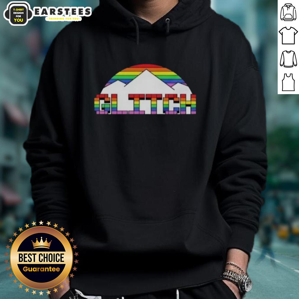 Premium Glitch Denver Nuggets Basketball Pride Mountain T-Shirt - Image 2