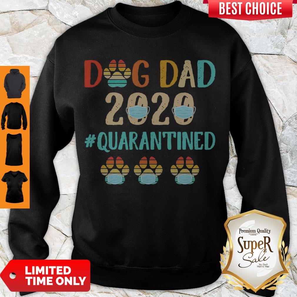 Top Dog Dad 2020 Mask #Quarantined Vintage Shirt - Image 4