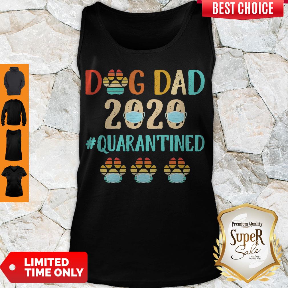 Top Dog Dad 2020 Mask #Quarantined Vintage Shirt - Image 3