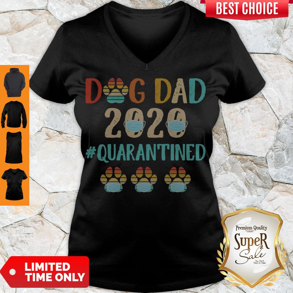 Top Dog Dad 2020 Mask #Quarantined Vintage Shirt - Image 5