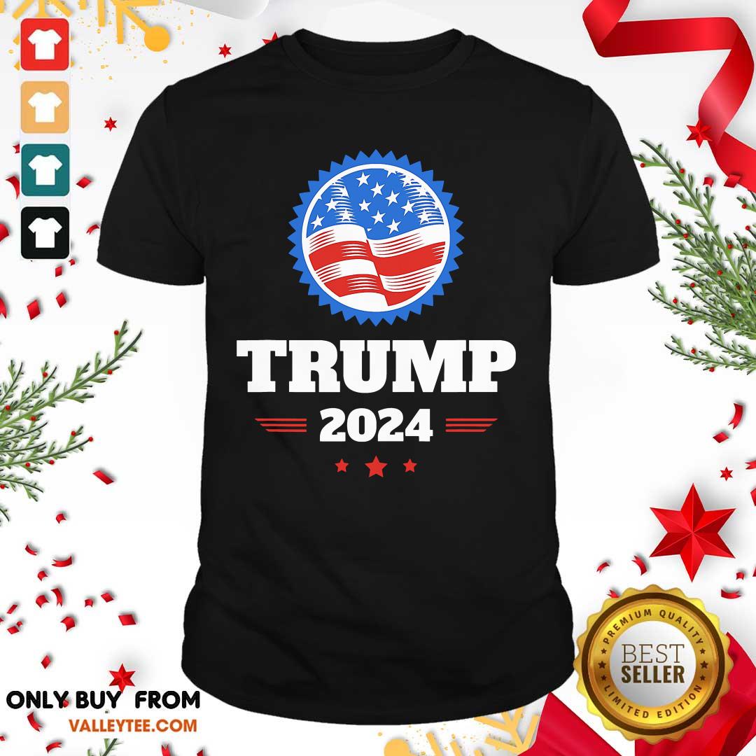 Premium Trump 2024 American Flag Shirt