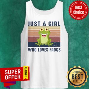 Alternative view of Just A Girl Who Loves Frogs Vintage Retro Shirt