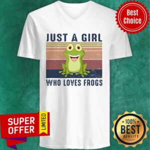 Just A Girl Who Loves Frogs Vintage Retro Shirt