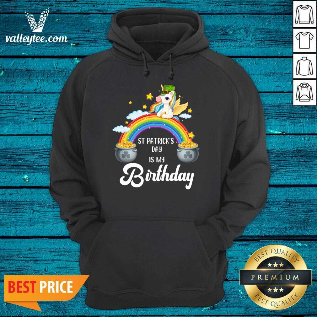 Lovely Birthday St Patricks Day Unicorn With Rainbow Shirt - Image 2