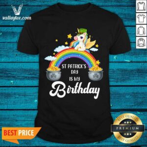 Lovely Birthday St Patricks Day Unicorn With Rainbow Shirt