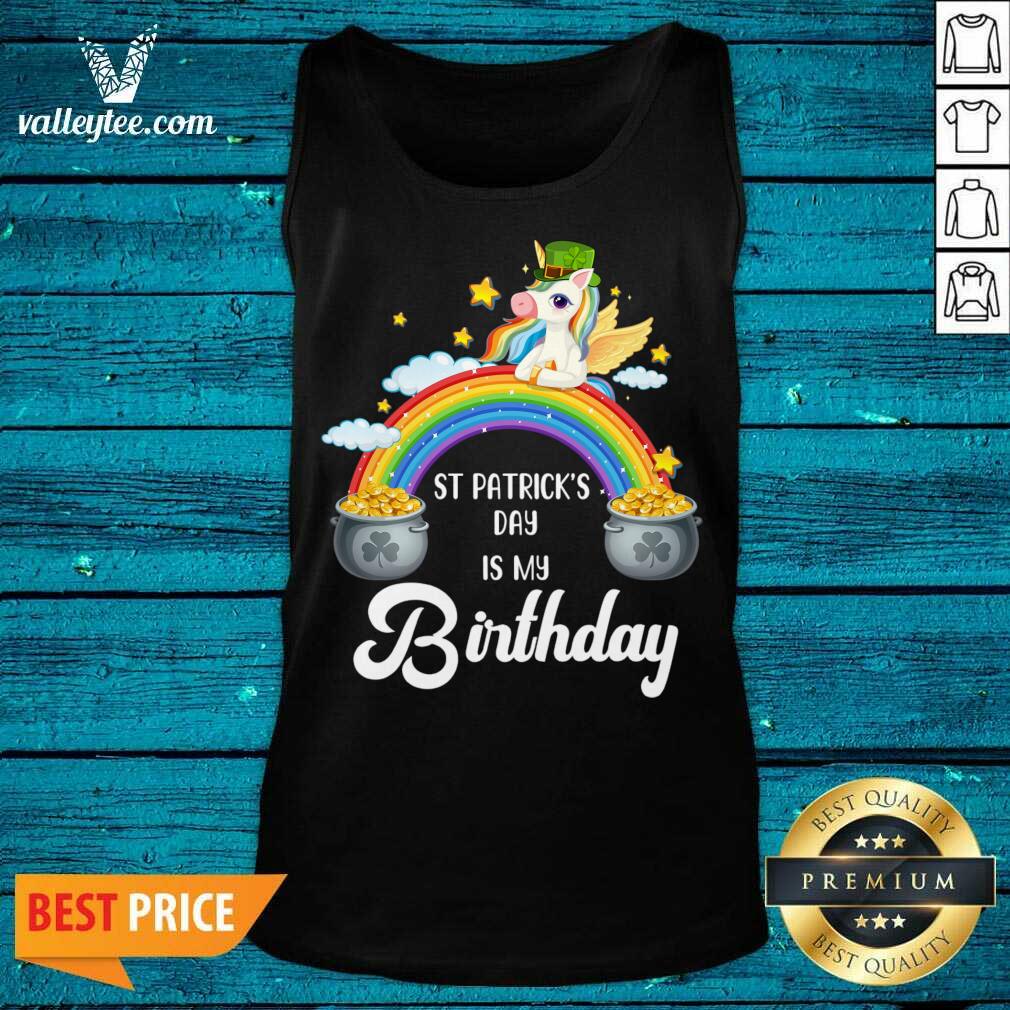 Lovely Birthday St Patricks Day Unicorn With Rainbow Shirt - Image 4