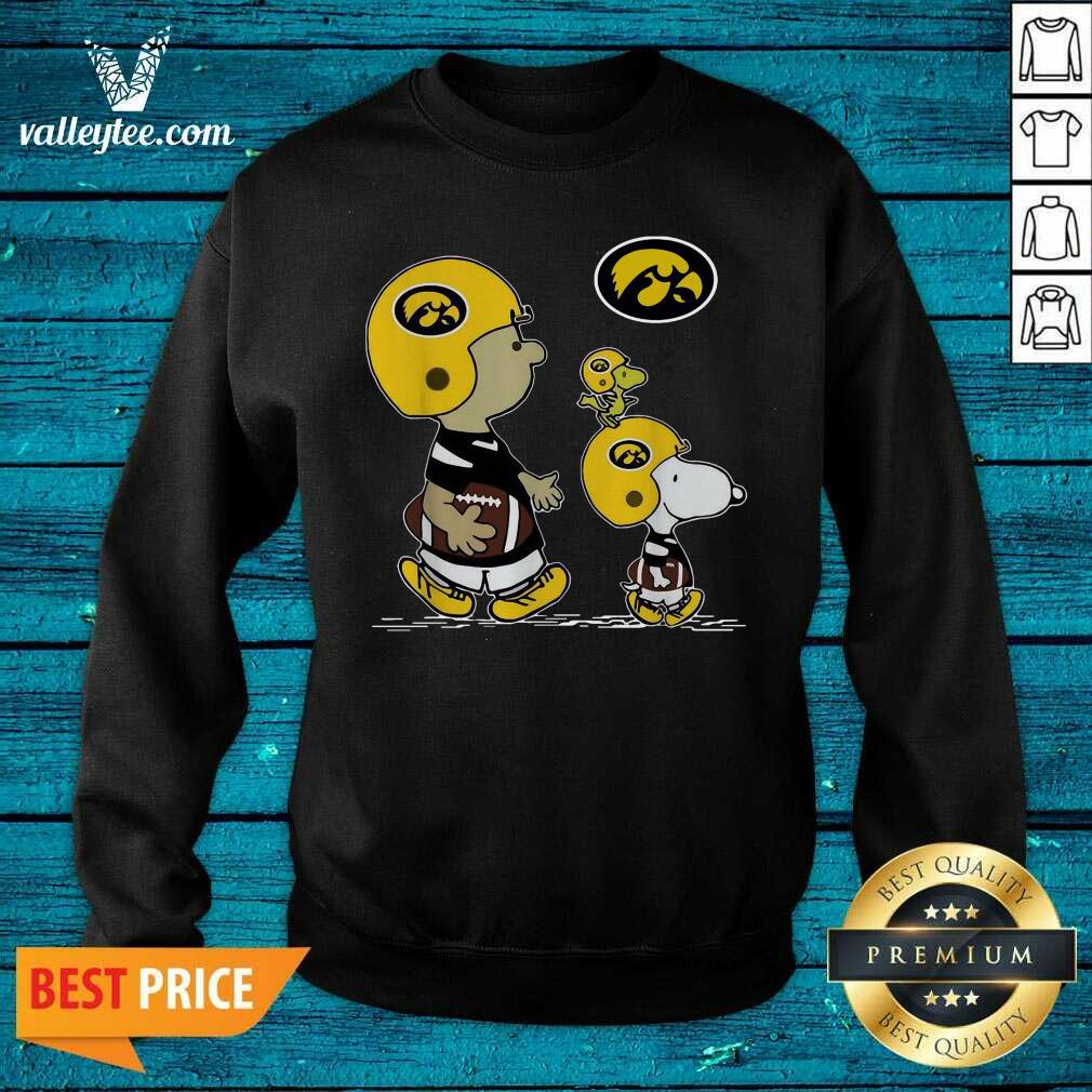 Nice The Peanuts Charlie Brown And Snoopy Woodstock Iowa Hawkeyes Football Shirt - Image 3