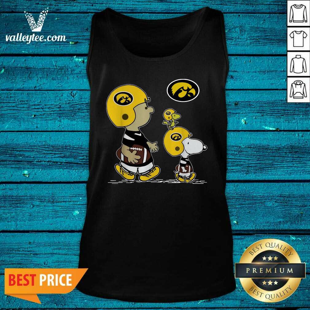 Nice The Peanuts Charlie Brown And Snoopy Woodstock Iowa Hawkeyes Football Shirt - Image 2