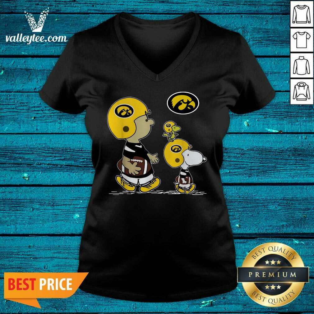 Nice The Peanuts Charlie Brown And Snoopy Woodstock Iowa Hawkeyes Football Shirt - Image 5