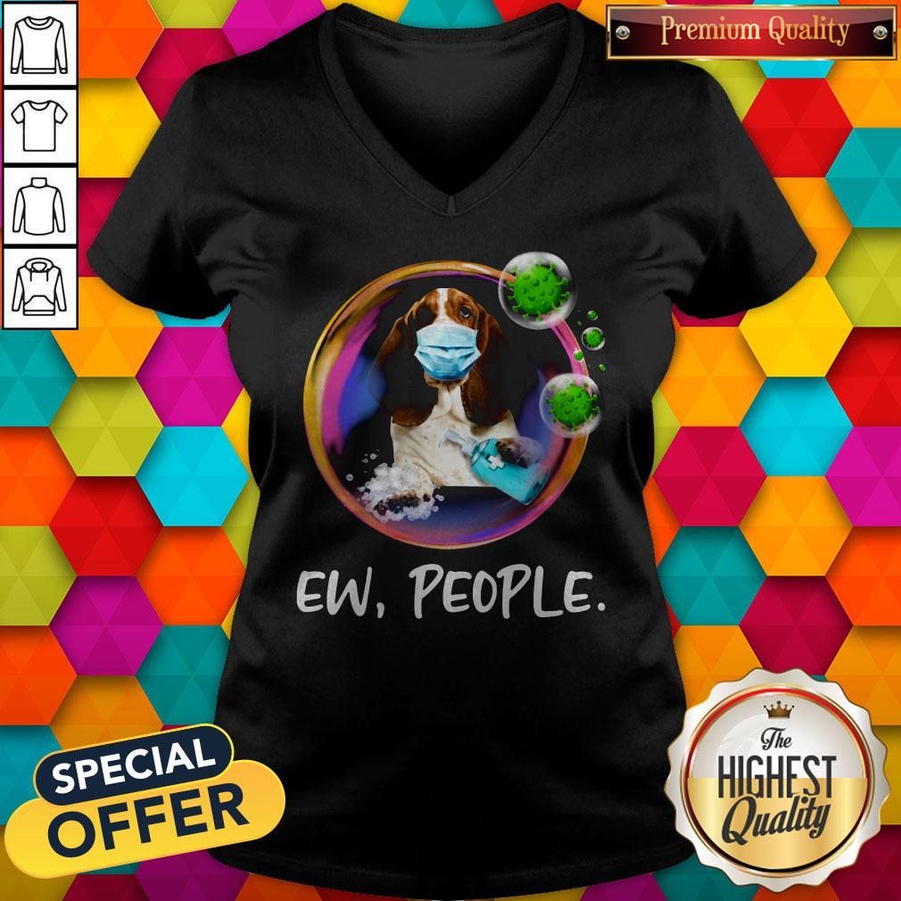 Original Basset Hound Safety Bubble Face Mask Ew People Shirt - Image 4