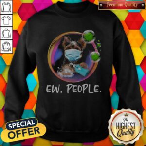 Alternative view of Perfect Yorkshire Terrier Safety Bubble Face Mask Ew People Shirt