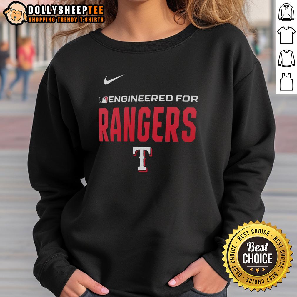 Official Engineered For Texas Rangers MLB Logo T-Shirt - Image 5
