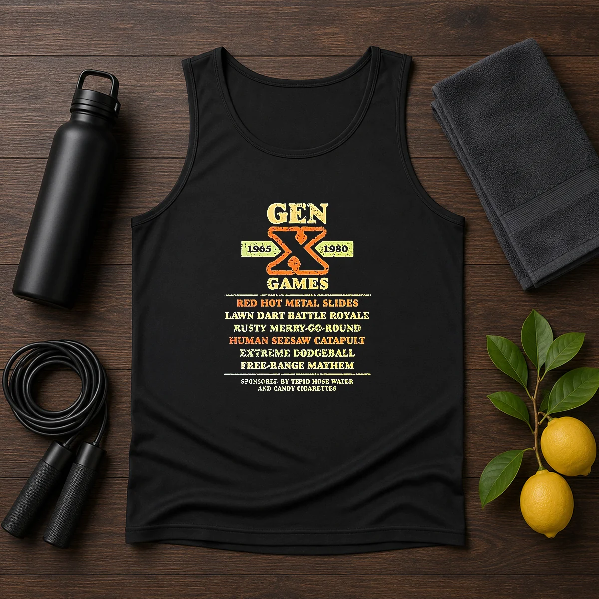 Top Gen X Games 1965 1980 Red Hot Metal Slides Shirt - Image 3