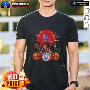 Hot Los Angeles Dodgers MLB Horror Movie Halloween T-Shirt