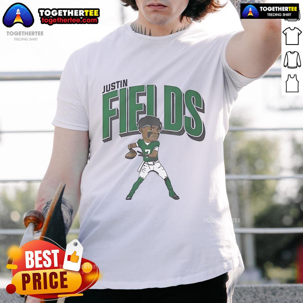 Official Justin Fields New York Jets Cartoon T-Shirt