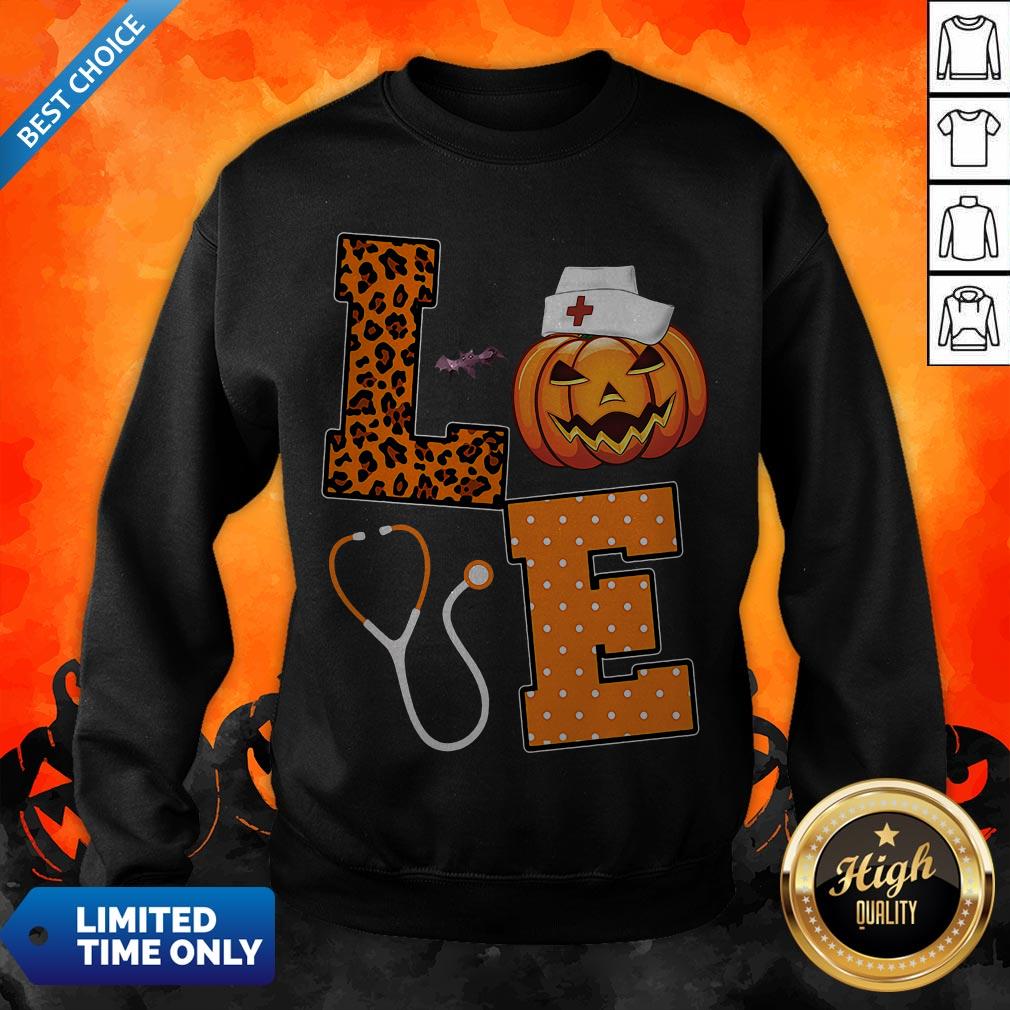 Awesome Love Nurse Pumpkin Shirt - Image 4