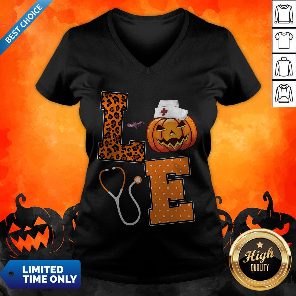 Awesome Love Nurse Pumpkin Shirt - Image 2
