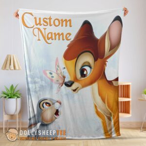 Alternative view of Premium Cute Disney Bambi And Thumper Blanket Fleece Customized Blanket