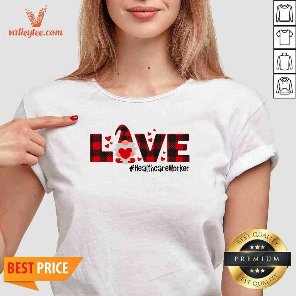 Pretty Gnome Love Valentine Healthcare Worker Shirt - Image 5