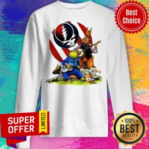 Alternative view of Premium Grateful Rabit And Frog Play Banjo Deadhead Shirt